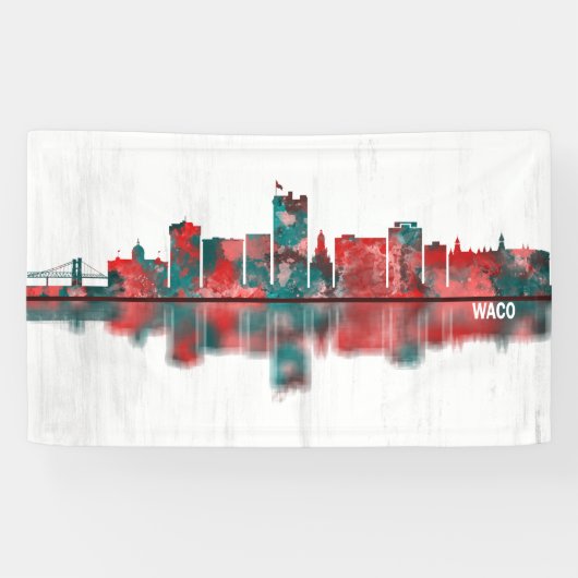 Waco Texas Skyline Spandoek (Horizontaal)