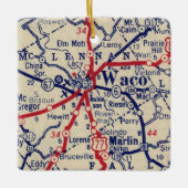 Waco TX 1941 Map Keramisch Ornament (Voorkant)