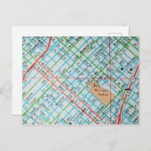 Waco, TX  Map Briefkaart (Voorkant / Achterkant)