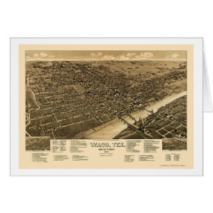 Waco, TX Panorama Map - 1886