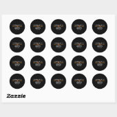 Waco TX Totaal Zonsverduistering 2024 Ronde Sticker (Vel)