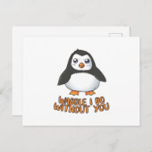 Waddle dat ik zonder jou doe briefkaart (Voorkant / Achterkant)