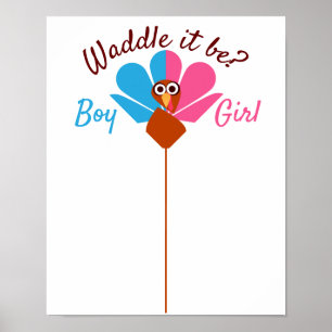 Waddle Het is gender die stemmen openbaar maakt Poster