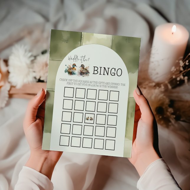 Waddle It Be Duck Sexe Révéler Bingo Carte de jeu (Créateur téléchargé)