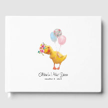 Waddle it be Floral Duck, Baby shower Gastboek