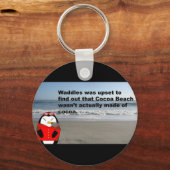 Waddles bij de sleutelgroep "Cocoa Beach" Sleutelhanger (Voorkant)