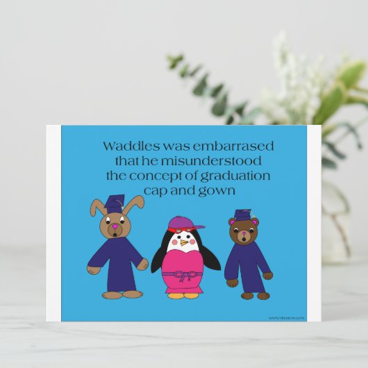 Waddles Graduation Mistake Invitation (Debout devant)