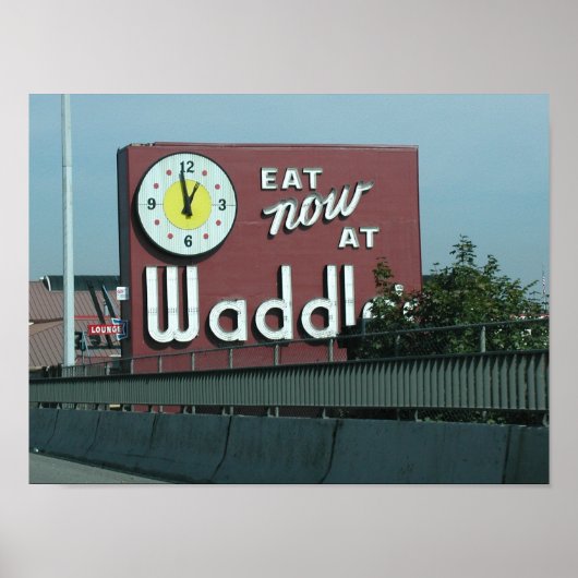 Waddles Restaurant Portland Oregon Poster (Devant)