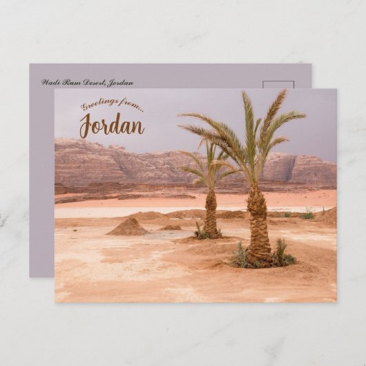 Wadi Rum Desert Jordan Briefkaart (Voorkant / Achterkant)