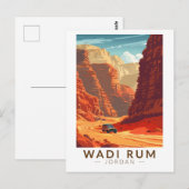 Wadi Rum Jordan Travel Art Briefkaart (Voorkant / Achterkant)