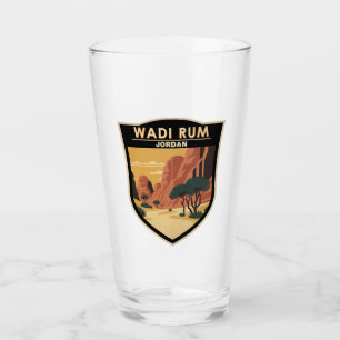 Wadi Rum Jordan Travel Art Glas