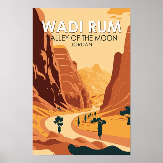 Wadi Rum Jordan Travel Art Poster (Voorkant)