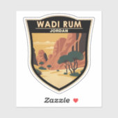 Wadi Rum Jordan Travel Art Sticker (Vel)