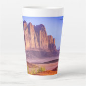 Wadi Rum woestijn in Jordanië, Vakantie Latte Mok (Voorkant)