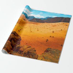 Wadi Rum woestijn, Jordandesert, wadi, rum, jordan Cadeaupapier