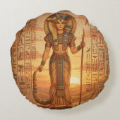 Wadjet – Ägyptische Schlangengöttin´3 Rond Kussen (Achterkant)