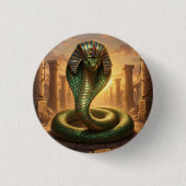 Wadjet – Ägyptische Schlangengöttin´6 Ronde Button 3,2 Cm (Voorkant)