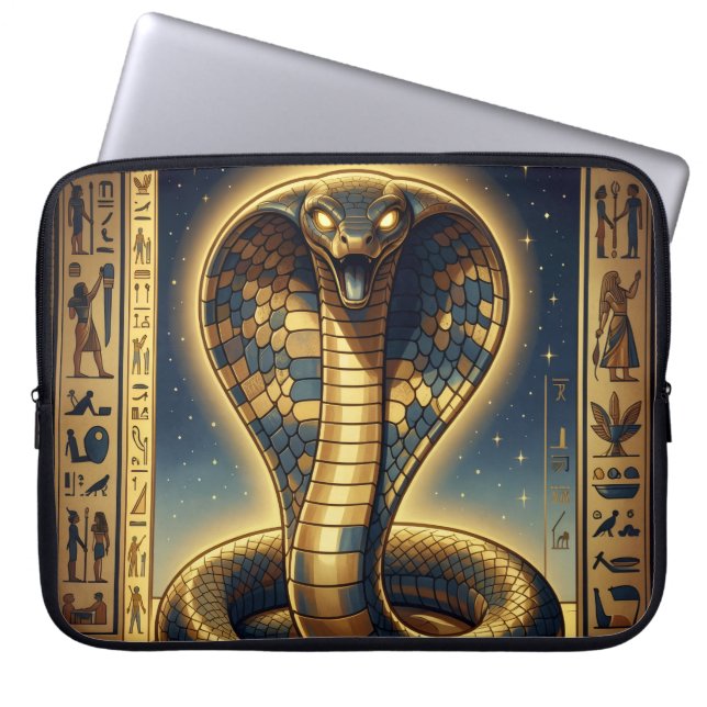 Wadjet – Egyptian Cobra Goddess´3 Laptop Sleeve (Voorkant)