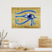 WADJET EYE Papyrus-effect Egyptische Art Print (Keuken)