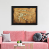 WADJET OOG VAN HORUS op Papyrus Print (Insitu (Woonkamer))