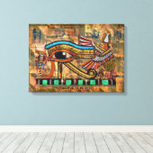 Wadjet - Oogje op Faux Papyrus Print (Insitu (Houten vloer))