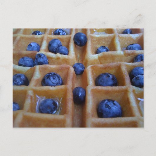 Wafel met blauwe bessen briefkaart (Voorkant)