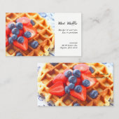 Wafel met verse bessen visitekaartje (Voorkant / Achterkant)