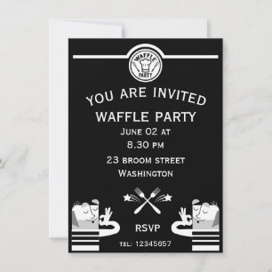 Wafel Party Invite Kaart