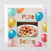 Wafelbord Instelling Ontbijt Kaart (Voorkant / Achterkant)