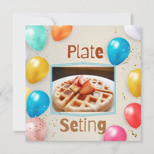 Wafelbord Instelling Ontbijt Kaart (Voorkant)