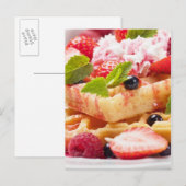 Wafelkoek met verse besvruchten briefkaart (Voorkant / Achterkant)