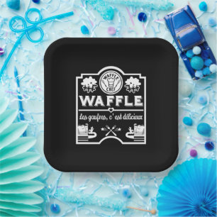 wafelkok papieren bordje