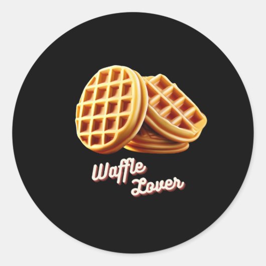 wafelliefhebber ronde sticker (Voorkant)