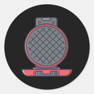 Wafelmaker Gegoten Griddle Waffle Iron Waffle-Iron Ronde Sticker
