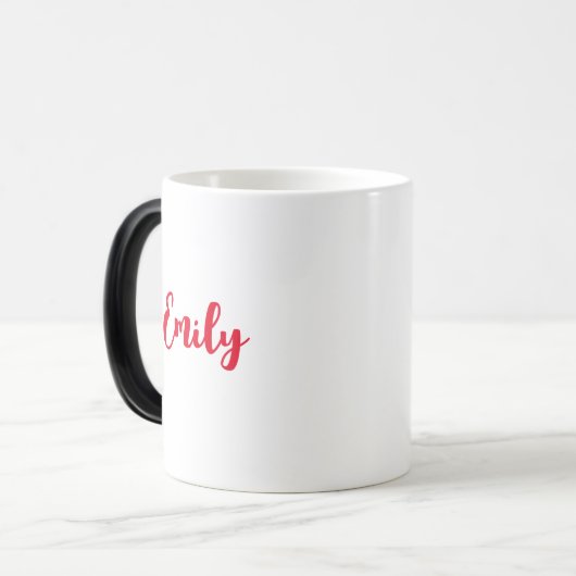 Wafels bedekt met aardbeien gepersonaliseerd magische mok (Voorkant links)