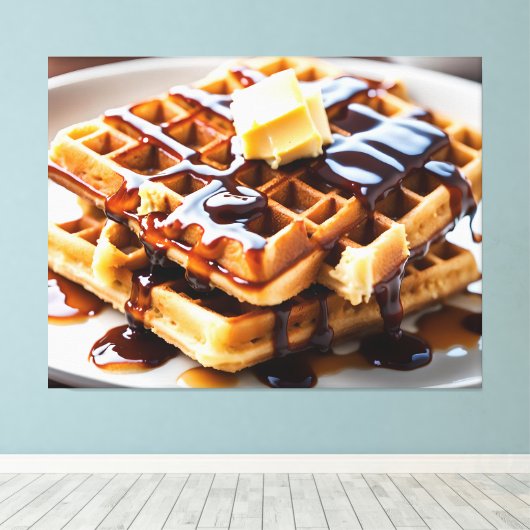 Wafels Canvas Afdruk (Insitu (Houten vloer))