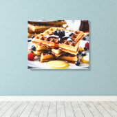 Wafels Canvas Afdruk (Insitu (Houten vloer))