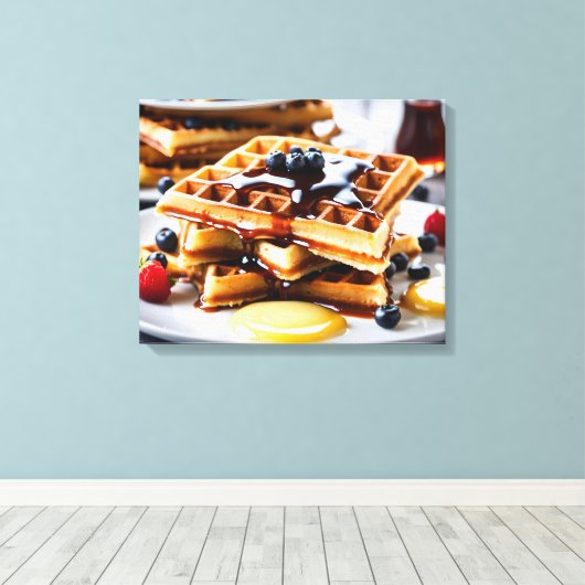Wafels Canvas Afdruk (Insitu (Houten vloer))