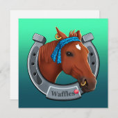 Wafels de merrie feestdagenkaart (Voorkant / Achterkant)