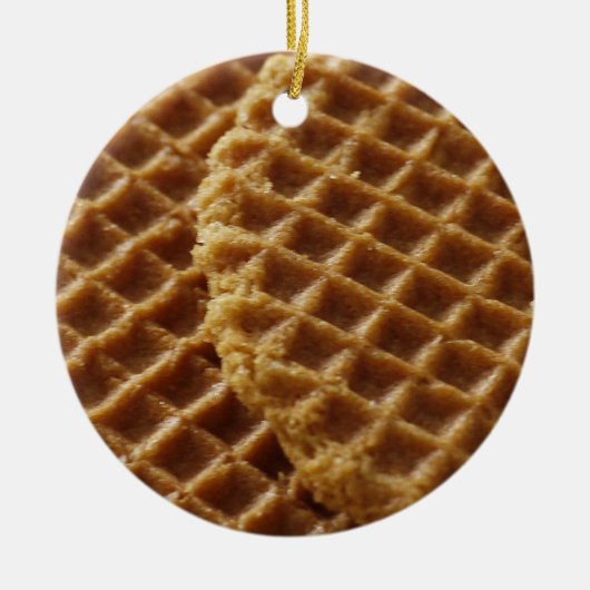 Wafels Keramisch Ornament (Voorkant)