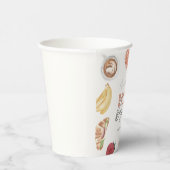 Wafels Koffie Fruiten Waterverf Bruids Brunch Papieren Bekers (Rechts)
