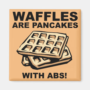 Wafels Pannenkoeken Met Buikspieren Funny Koelkast Magneet