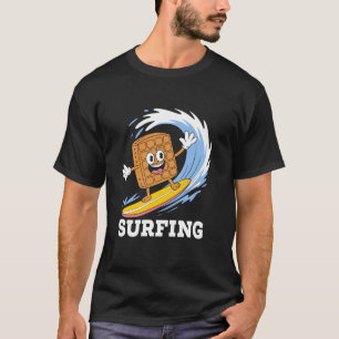 Wafels Spelend Surfen Wafels Etenliefhebber T-shirt