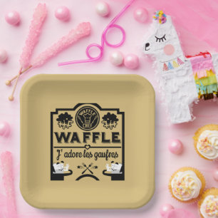 Wafels uit België Papieren Bordje