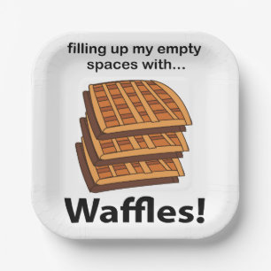 Wafels vullen mijn lege ruimtes met wafels papieren bordje