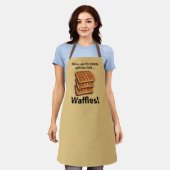 Wafels vullen mijn lege ruimtes met wafels schort (Gedragen)