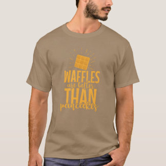 Wafels zijn beter dan pannenkoeken gebak retro t-shirt