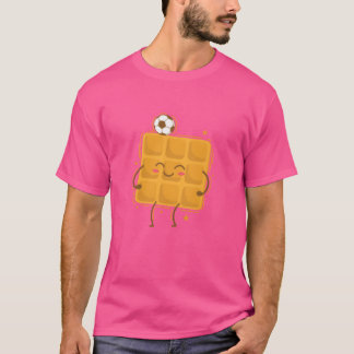 Wafelspeelt Voetbal Gebak Gebak Snack cadeau T-shirt