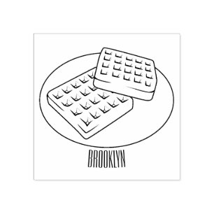 Wafeltekening illustratie rubberstempel