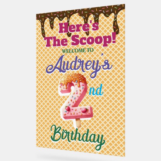 Waffe Ice Cream Cone 2e anniversaire (Angle)